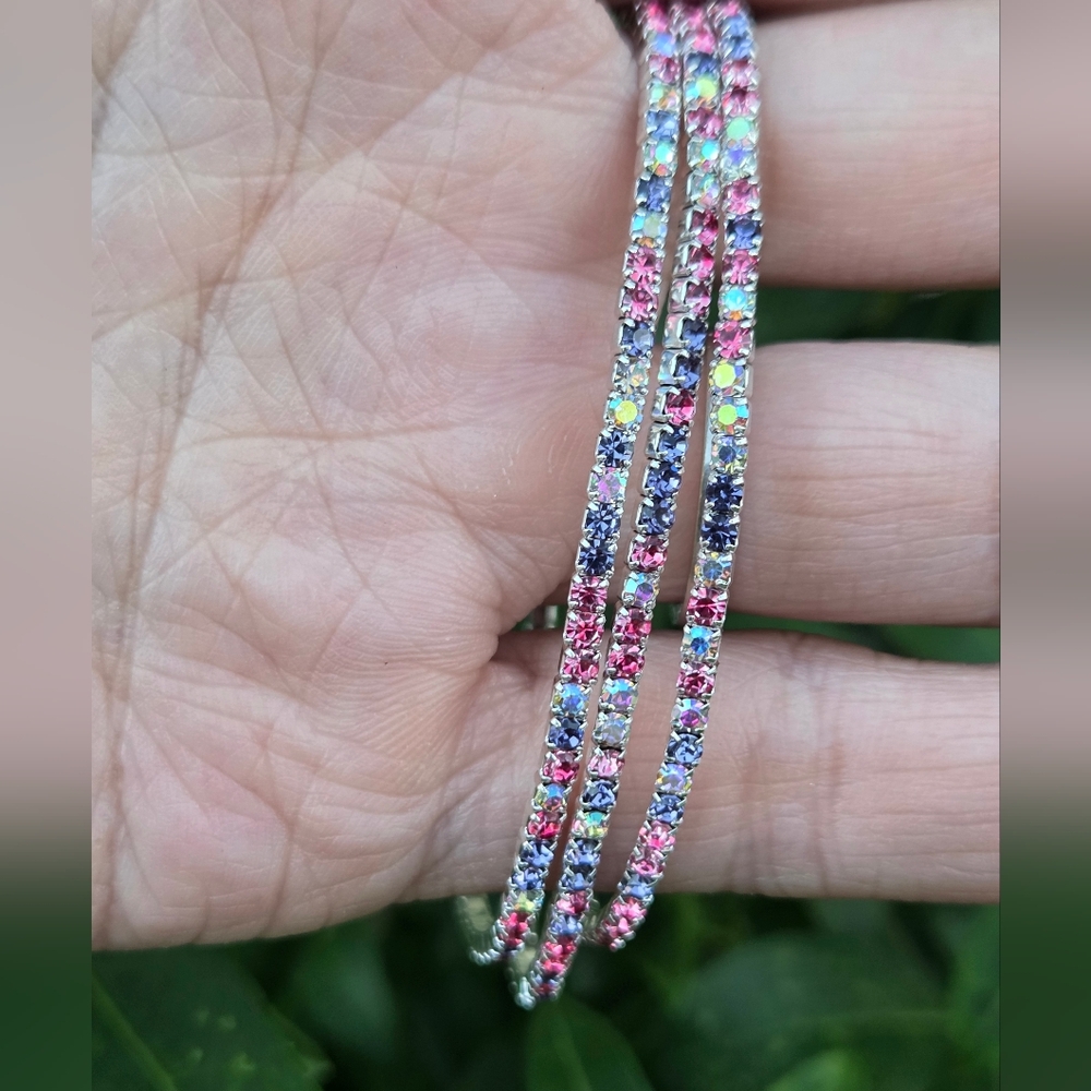 Colorful Rhinestine Bracelets - Picture 3 of 6